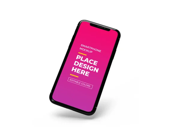 Moderne Smartphone Illustration Mockup Szene Auf Isoliertem Hintergrund — Stockfoto