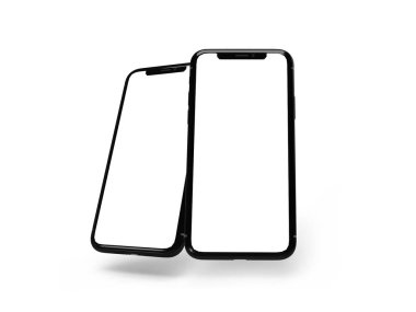 Modern Smartphone 3D Görüntü İzole Arkaplan Sahnesi
