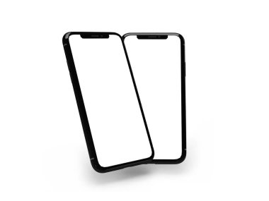 Modern Smartphone 3D Görüntü İzole Arkaplan Sahnesi