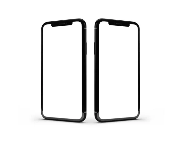 Modern Smartphone 3D Görüntü İzole Arkaplan Sahnesi