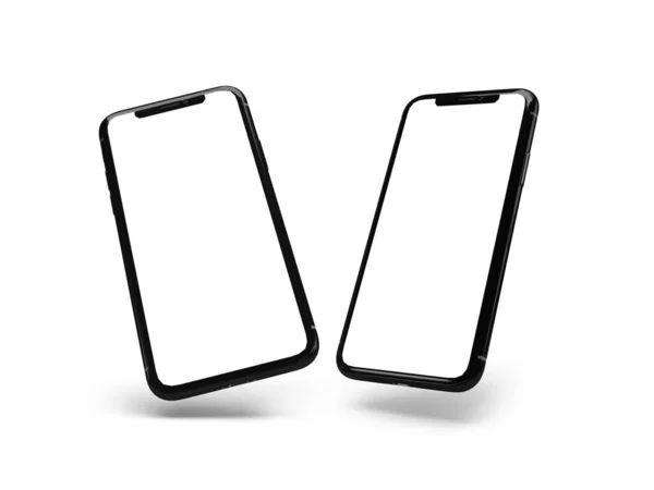 Modern Smartphone 3D Görüntü İzole Arkaplan Sahnesi