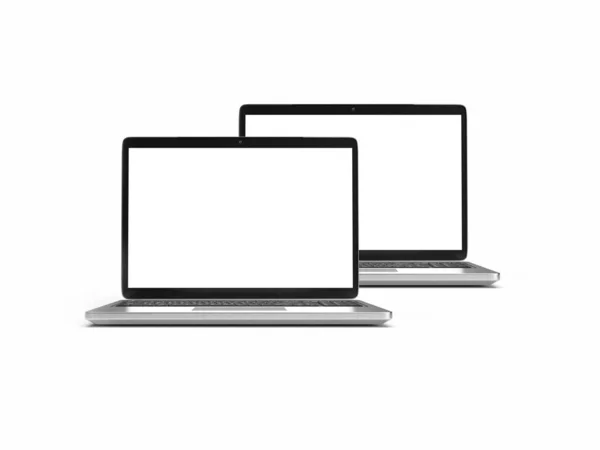 Laptop Gerät Illustration Mockup Szene Auf Isoliertem Hintergrund — Stockfoto