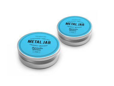 Metal Kalay Jar Paketleme 3 boyutlu Görüntü İzole Arkaplan Sahnesi