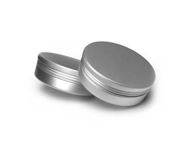 Metal Kalay Jar Paketleme 3 boyutlu Görüntü İzole Arkaplan Sahnesi