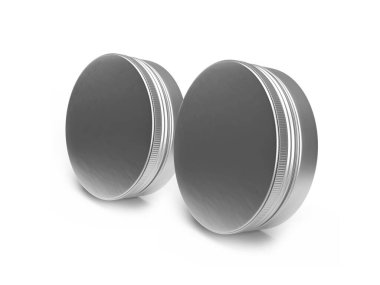 Metal Kalay Jar Paketleme 3 boyutlu Görüntü İzole Arkaplan Sahnesi