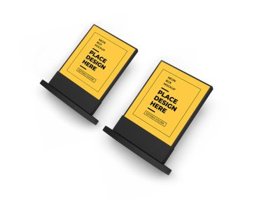 Neon Kutu İş İşareti 3B Görüntü İzole Arkaplan Sahnesi