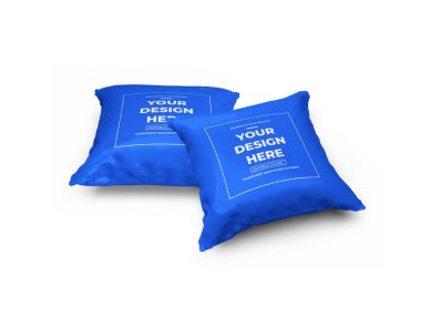 Kare Yastık 3D Görüntü İzole Arkaplan Sahnesi