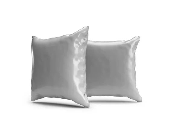 Pillow Quadrado Ilustração Mockup Cena Fundo Isolado — Fotografia de Stock