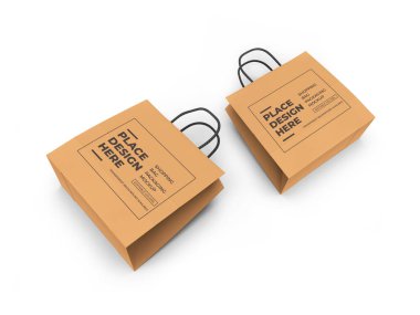 Alışveriş Torbası 3 Boyutlu Görüntü İzole edilmiş Arka Yuvarlak Sahnesi