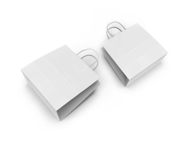 Alışveriş Torbası 3 Boyutlu Görüntü İzole edilmiş Arka Yuvarlak Sahnesi