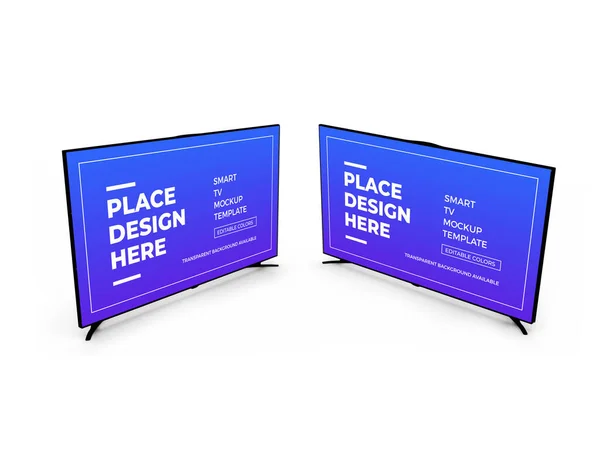 Smart Display Illustratie Mockup Scene Geïsoleerde Achtergrond — Stockfoto