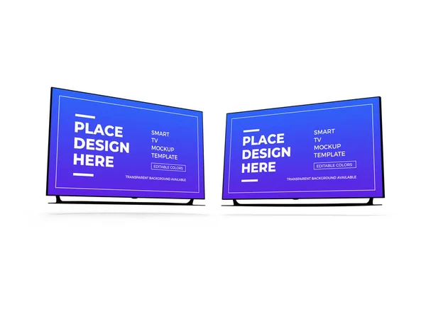 Smart Display Illustratie Mockup Scene Geïsoleerde Achtergrond — Stockfoto