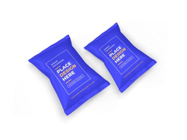 İzole Arkaplanda Atıştırmalık Paketleme 3B Görüntü Uygulaması