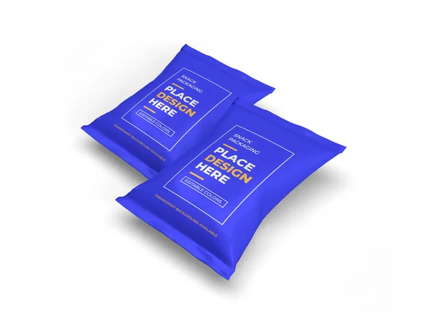 Snack Packaging Illustration Mockup Scen Isolerad Bakgrund — Stockfoto