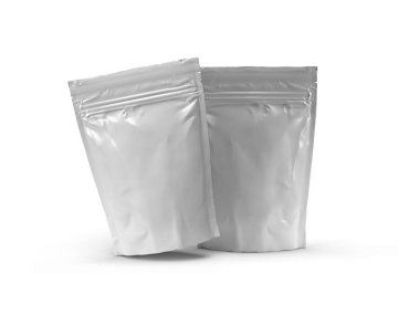 Atıştırmalık Torba Paketleme 3 boyutlu Görüntü İzole Arkaplan Sahnesi