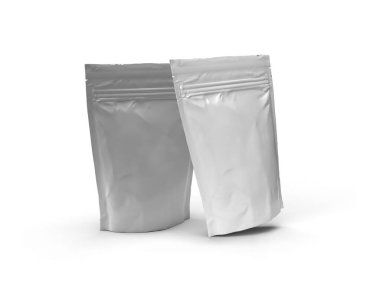 Atıştırmalık Torba Paketleme 3 boyutlu Görüntü İzole Arkaplan Sahnesi