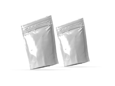 Atıştırmalık Torba Paketleme 3 boyutlu Görüntü İzole Arkaplan Sahnesi