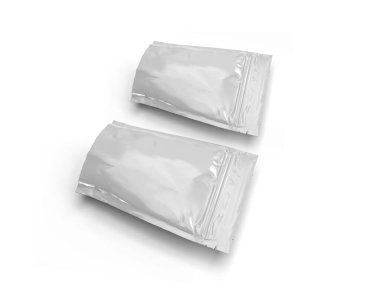 Atıştırmalık Torba Paketleme 3 boyutlu Görüntü İzole Arkaplan Sahnesi