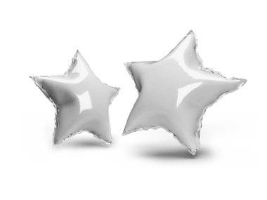 Star Foil Balloon 3D Illustration Mockup Scene on Isolated Background