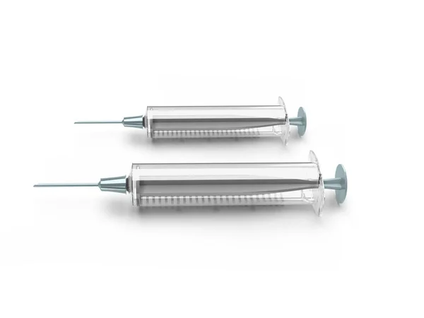 Medical Syringe Illustration Mockup Scene Isolated Background — Stockfoto