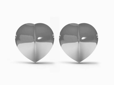 Kalp Kolyesi 3D Görüntü İzole Arkaplan Sahnesi