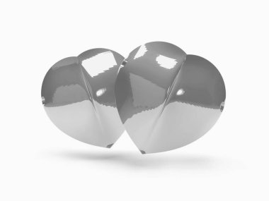 Kalp Kolyesi 3D Görüntü İzole Arkaplan Sahnesi