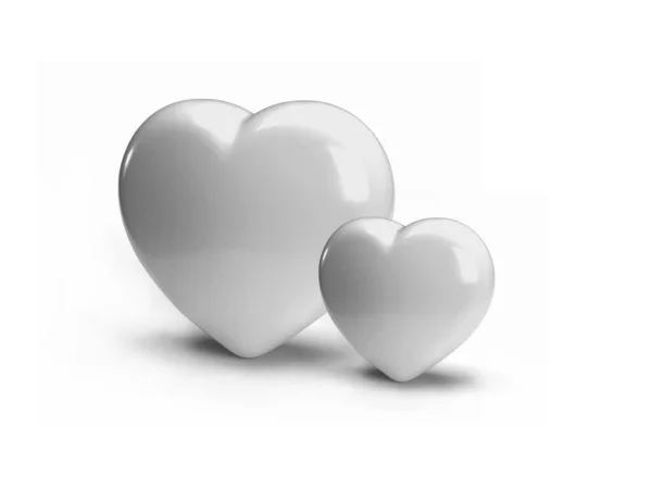 Valentine Love Heart Symbol Illusztráció Mockup Jelenet Elszigetelt Háttér — Stock Fotó