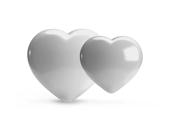 Valentine Love Heart Symbol Illusztráció Mockup Jelenet Elszigetelt Háttér — Stock Fotó