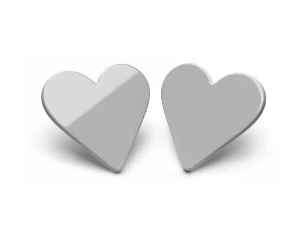 Valentýnské Srdce Dráha Ilustrace Mockup Scéna Izolovaném Pozadí — Stock fotografie