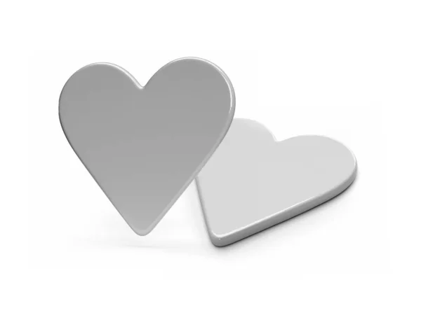 Valentine Heart Coaster Illusztráció Mockup Jelenet Elszigetelt Háttér — Stock Fotó