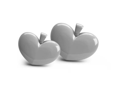 Sevgililer Günü Aşk Kolyesi 3D Görüntü İzole Arkaplan Sahnesi