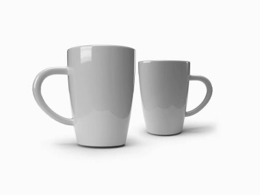 İzole Arkaplanda İçilen Kupa 3D Görüntü Uygulama Sahnesi