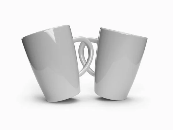 Tasse Boire Illustration Scène Maquette Sur Fond Isolé — Photo