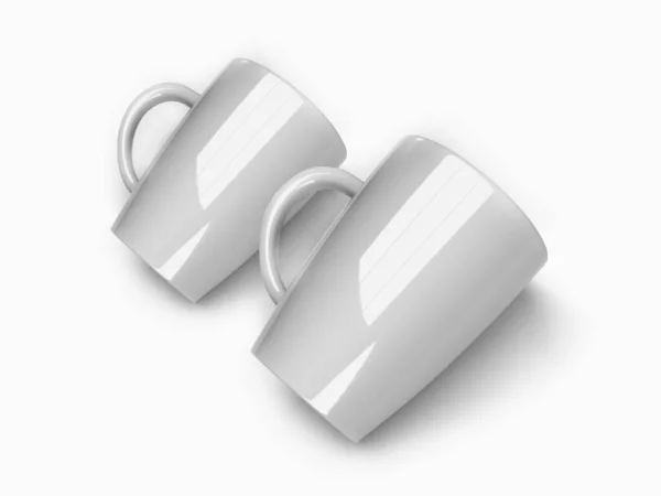 飲酒マグカップ3Dイラスト 単離された背景上のモックアップシーン — ストック写真