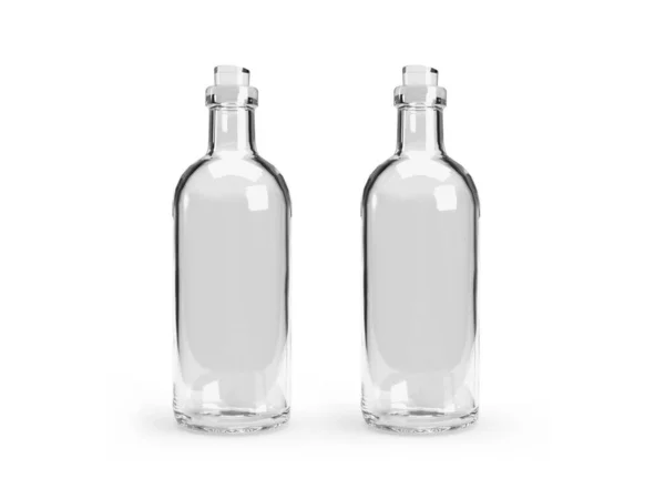 Vintage Glass Bottle Illustration Mockup Scene Isolated Background — Stock Photo, Image