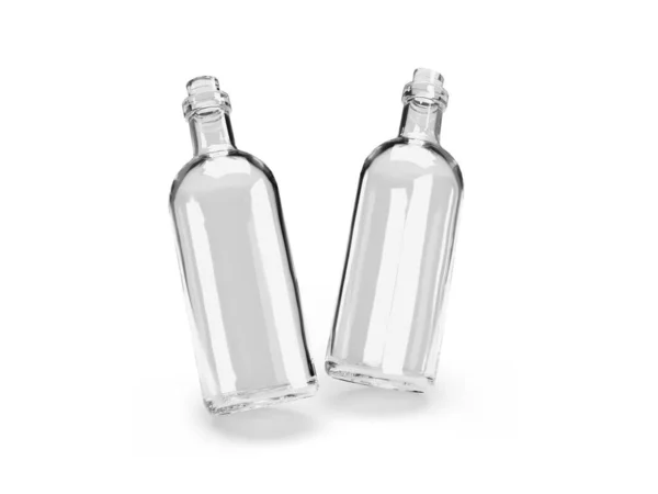 Vintage Glasflasche Illustration Mockup Szene Auf Isoliertem Hintergrund — Stockfoto