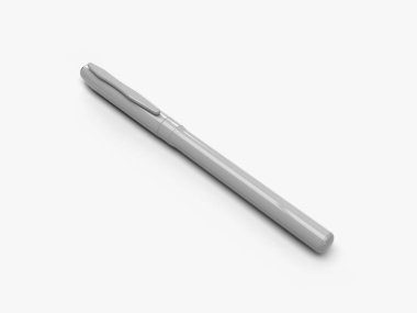 Pen with Cap 3D Illustration Mockup Scene on Isolated Background