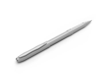 Writing Pen 3D Illustration Mockup Scene on Isolated Background