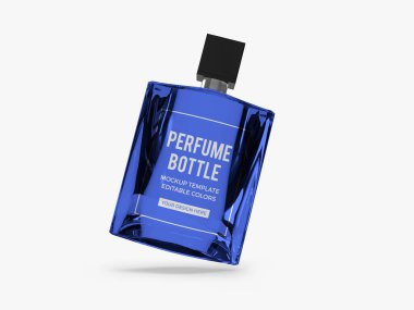 Perfume Bottle 3D Illustration Mockup Scene on Isolated Background