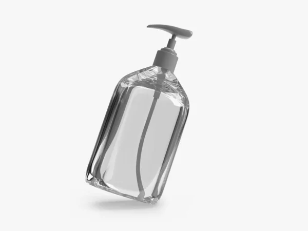 Alcohol Gel Pump Bottle Illustration Mockup Scene Isolated Background — Stock Photo, Image