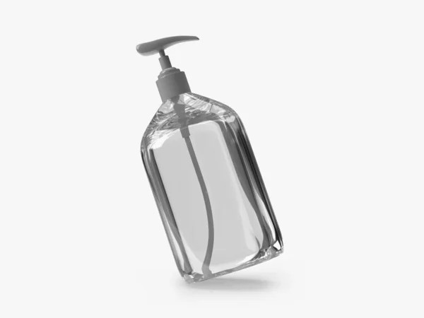 Alcohol Gel Pump Bottle Illustration Mockup Scene Isolated Background —  Fotos de Stock