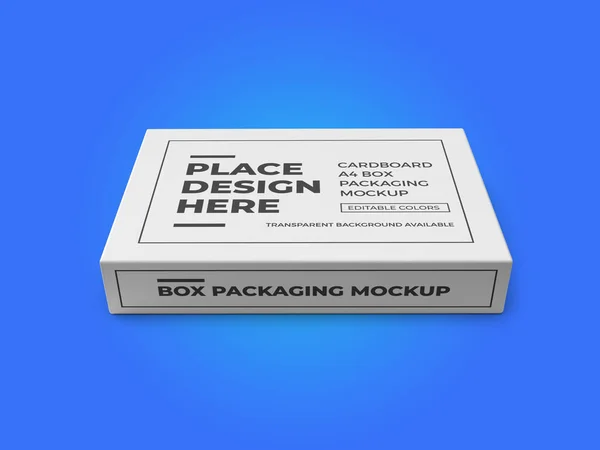 Paper Box Illustration Mockup Scene Isolated Background —  Fotos de Stock