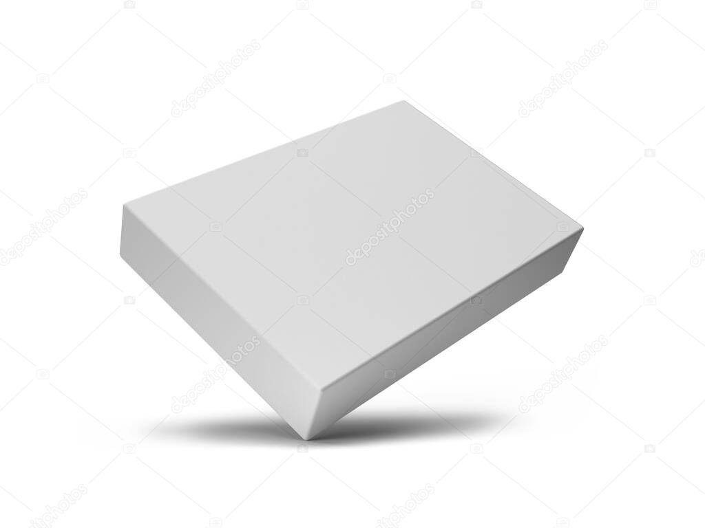 A4 Paper Box 3D Illustration Mockup Scene on Isolated Background