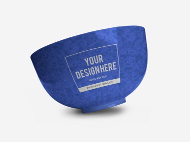 İzole Arkaplan Üzerine Seramik Bowl 3D Görüntü Sahnesi