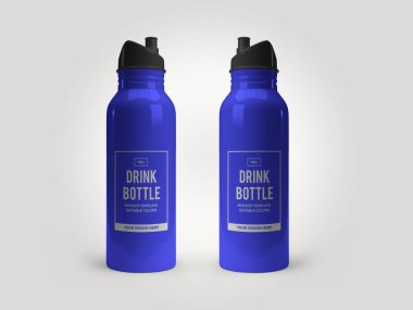 İçme Şişesi 3D Görüntü İzole Arkaplan Sahnesi