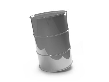 Drum Barrel 3D Görüntü İzole Arkaplan Sahnesi