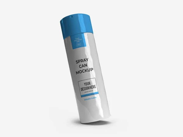 Deodorant Aerosol Flaska Spray Illustration Mockup Scen Isolerad Bakgrund — Stockfoto