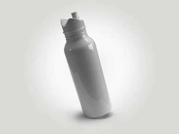 Сцена Макета Бутылочной Фляжки Изолированном Фоне — стоковое фото