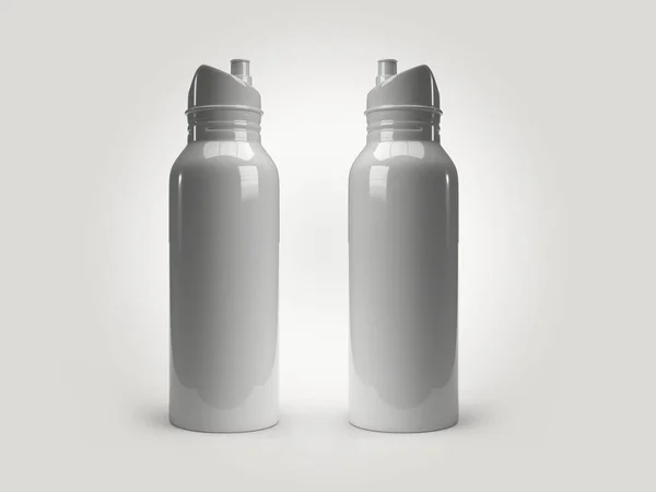 Drinking Bottle Flask Illustration Mockup Scene Isolated Background — 스톡 사진