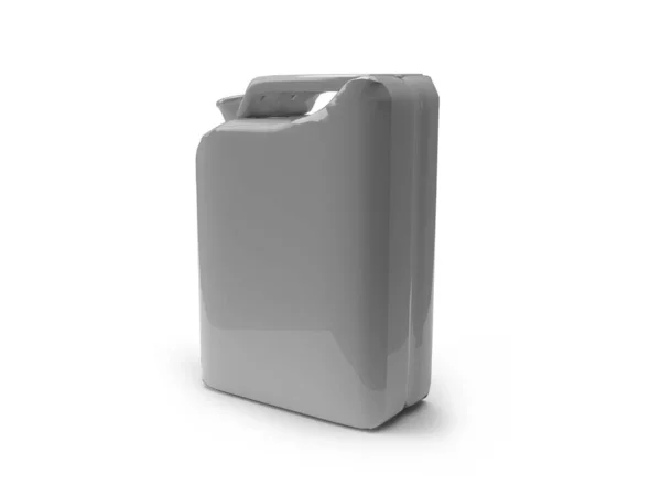 Plastic Jerry Can Illustration Mockup Scene Изолированном Фоне — стоковое фото